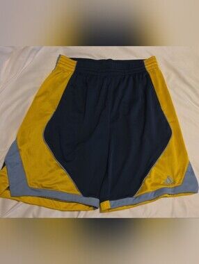 Adidas Navy, Gold & Light Blue Sport Shorts Large